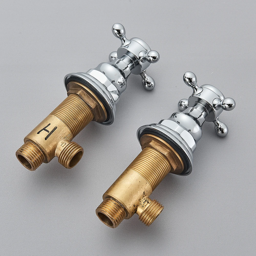 2pc Bath Faucet Switch Handles - Basin Mixer Cartridge 评论和价格