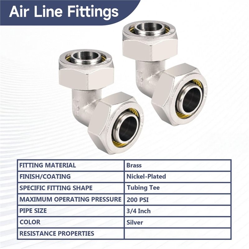 DTA4-Brass-Nickel Plated Air L - Compression Fitting Brass 评论和价格