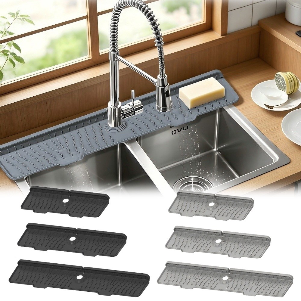 New Silicone Faucet Drain Mat  - Silicone Tap Washer 评论和价格