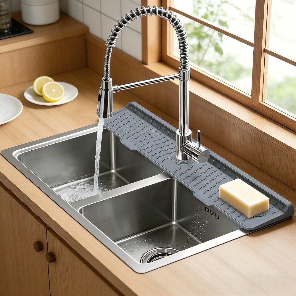 New Silicone Faucet Drain Mat  - Silicone Tap Washer 评论和价格