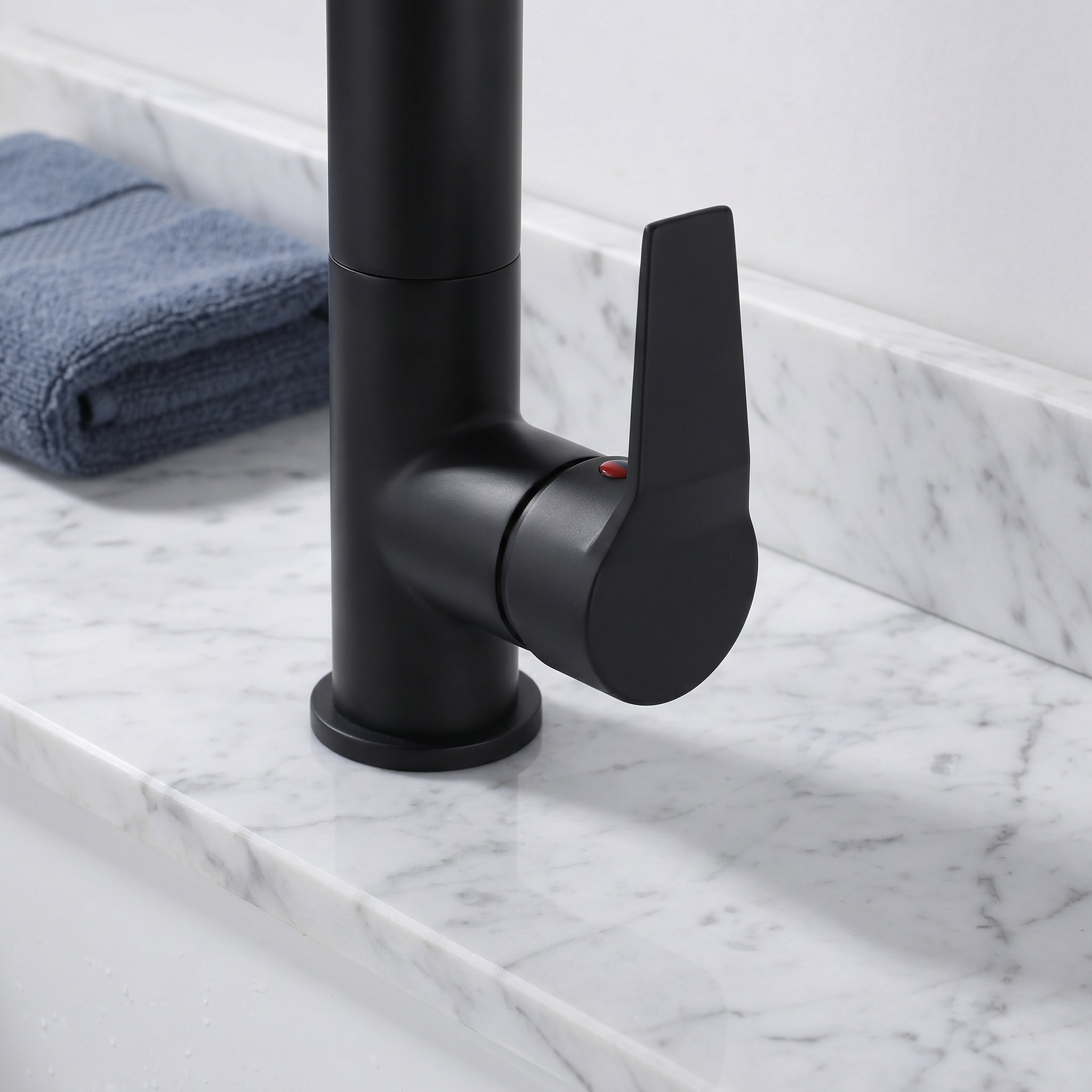 Matte Black Sink Faucet Handle - Basin Mixer Cartridge 评论和价格