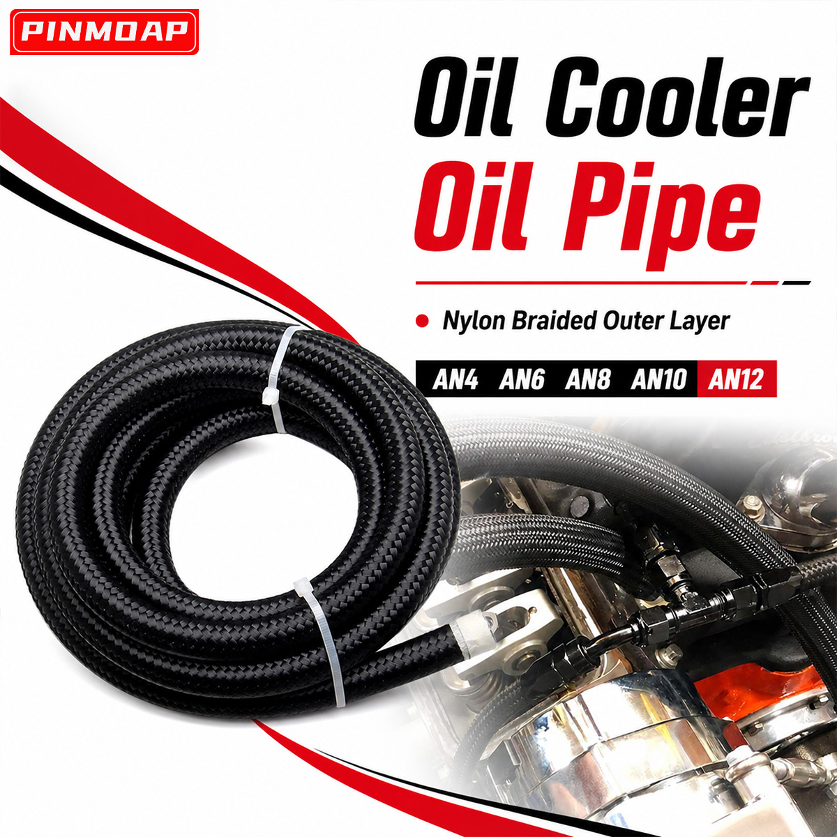 PINMOAP AN4 AN6 AN8 AN10 AN12  - Flexible Hose Braided 评论和价格